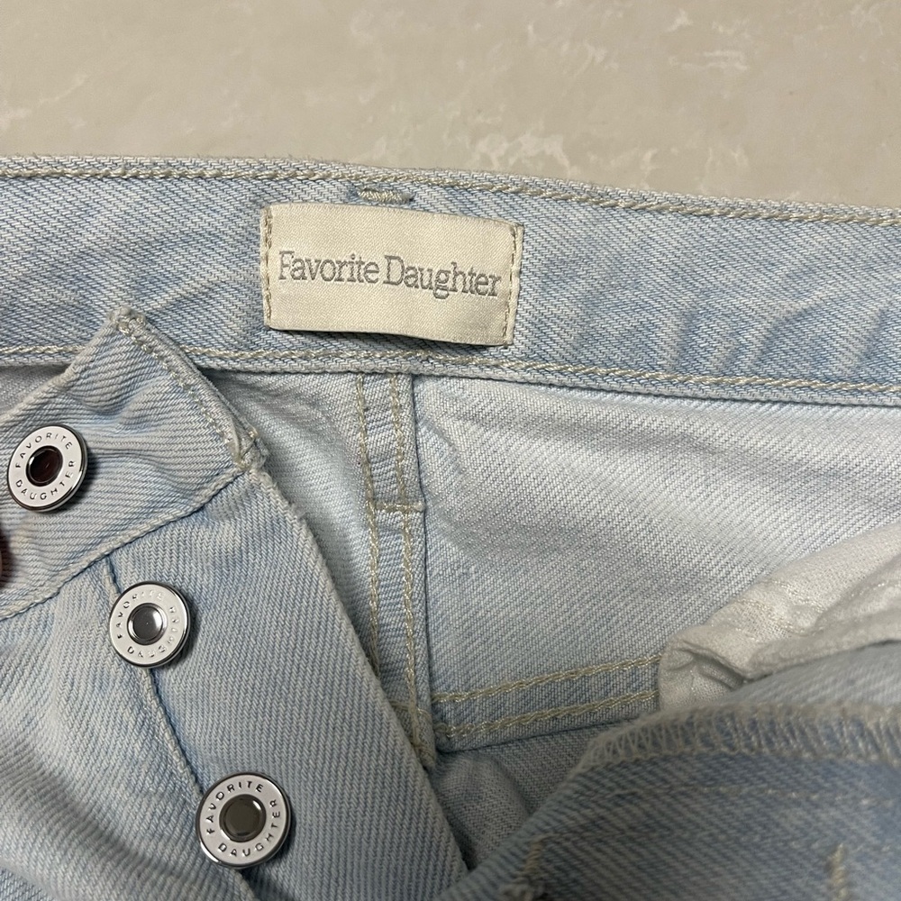 EUC Favorite Daughter The Ollie Ultimate Baggy Wide Leg Jeans in "Blue Bird" - Picture 9 of 14